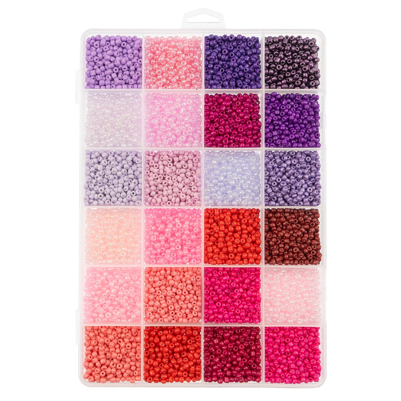 John Bead 12500pcs Assorted 24 Colors Glass Seed Beads 8/0 Jewelry Making Bead Box